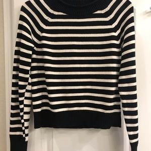 Stripped cotton blend sweater